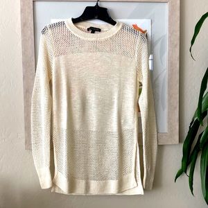 Cream crochet summer sweater